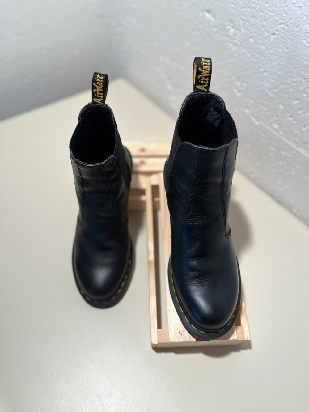 Dr. Martens Women's Cadence Black Leather Heeled Chelsea Boots - Picture 2 of 14